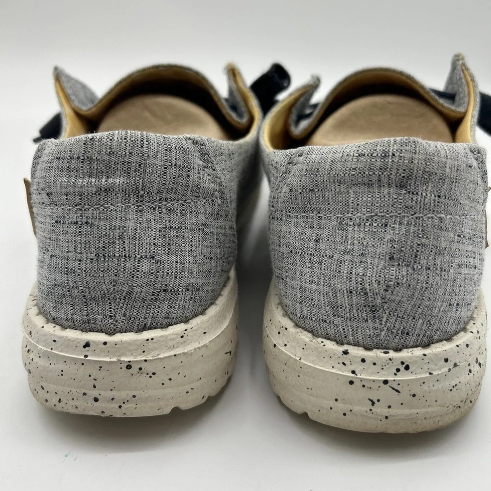 Hey Dude Wendy Chambray‎ White Blue Women's Size 7 EU 38 UK 5